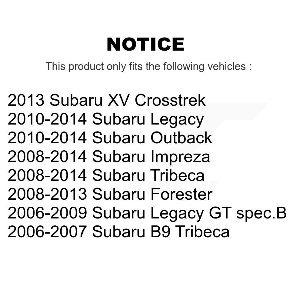 Front Lower Forward Suspension Arm Bushing Pair For Subaru Impreza Forester Outback XV B9 KTR-104122