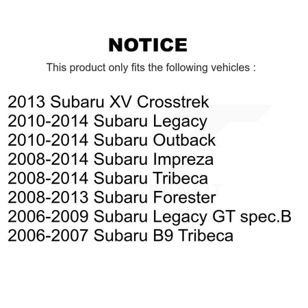 Front Lower Forward Suspension Arm Bushing Pair For Subaru Impreza Forester Outback XV B9 KTR-104122