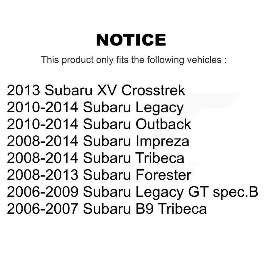 Front Lower Forward Suspension Arm Bushing Pair For Subaru Impreza Forester Outback XV B9 KTR-104122