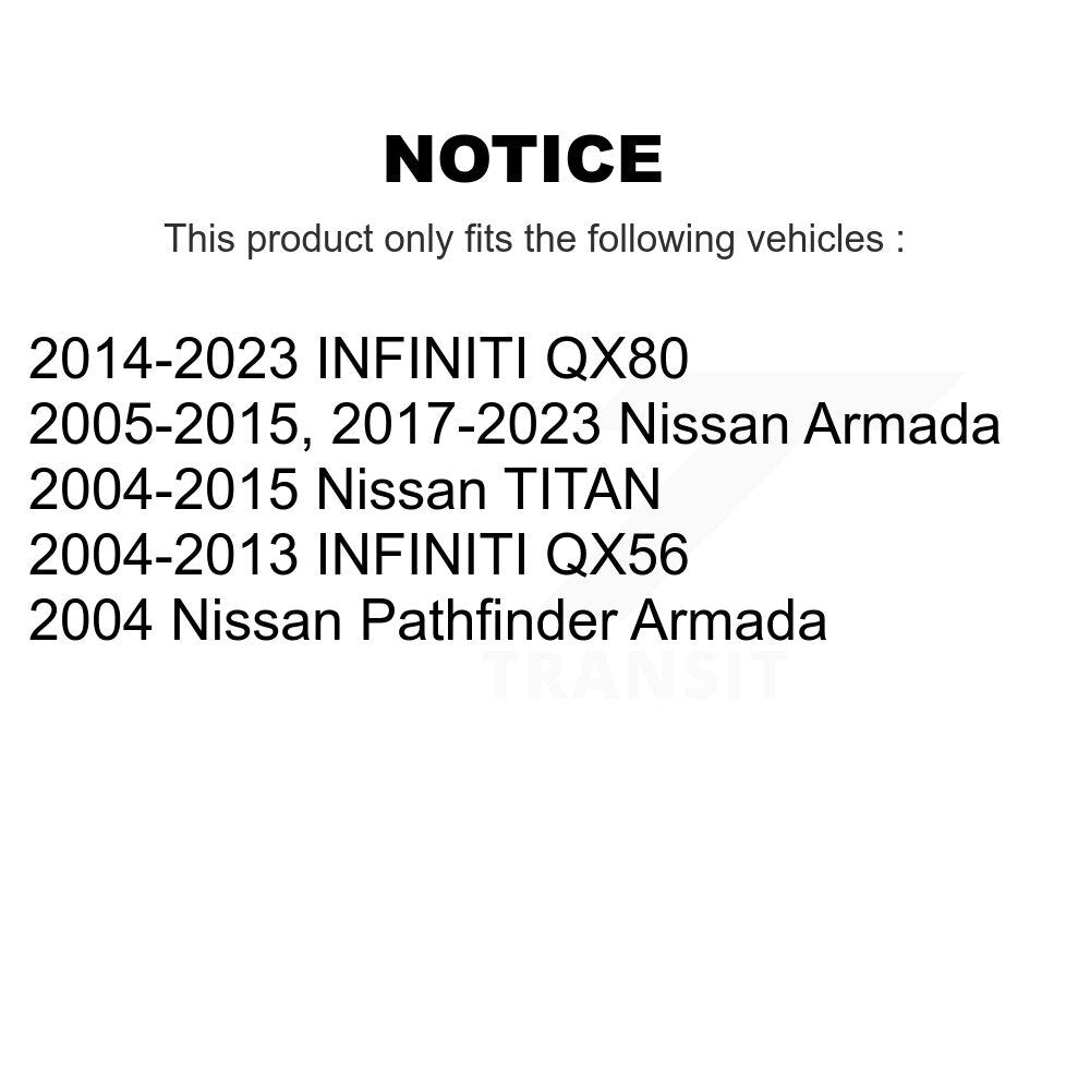 Front Control Arm Ball Joint Tie Rod End Link Kit (8Pc) For Nissan TITAN Armada INFINITI KTR-104147
