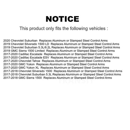 Front Control Arms Lower Ball Joints Tie Rods Link Sway Bar Kit (10Pc) For Chevrolet GMC KTR-104200
