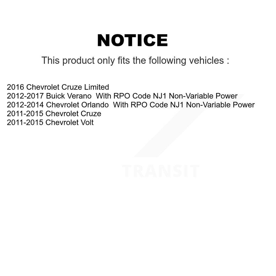 Front Steering Tie Rod End Kit For Chevrolet Cruze Buick Verano Limited Volt KTR-104205