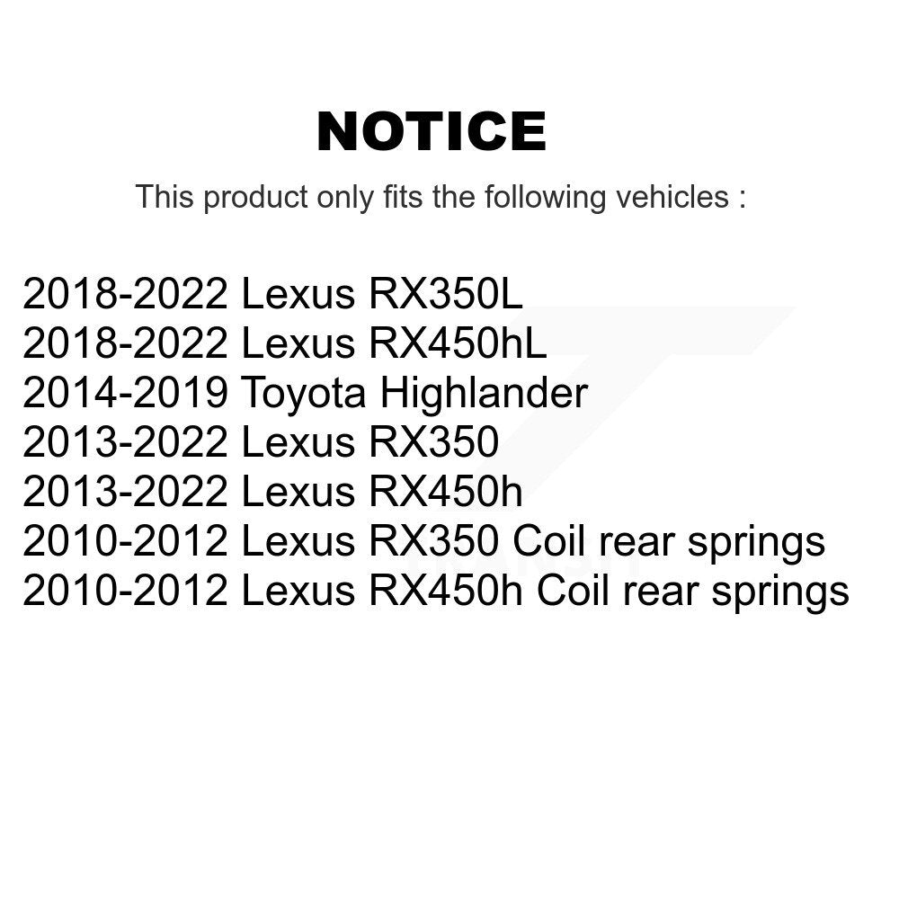 Front Rear Suspension Sway Bar Link Kit For Lexus RX350 Toyota Highlander RX450h RX350L KTR-104279