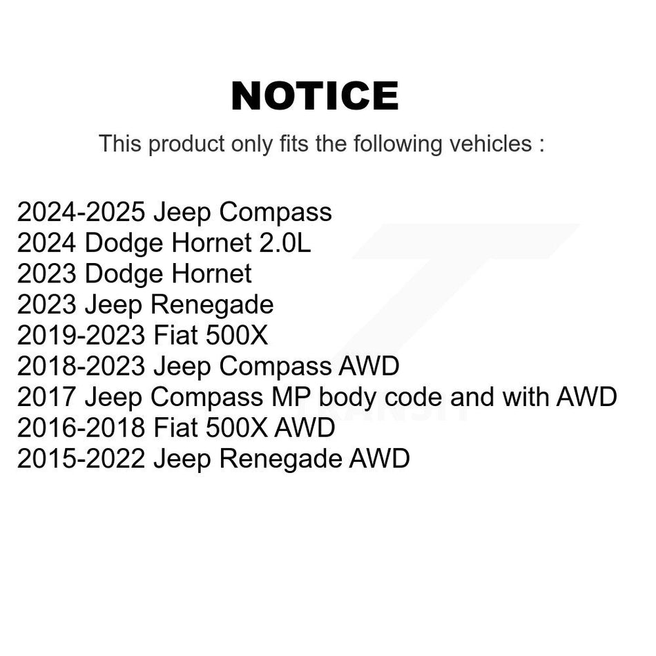 Rear Suspension Stabilizer Bar Link Pair For Jeep Compass Renegade Dodge Hornet Fiat 500X KTR-104286