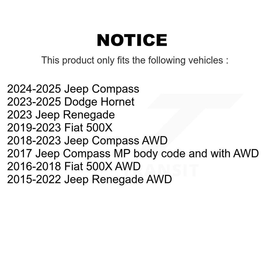 Rear Suspension Stabilizer Bar Link Pair For Jeep Compass Renegade Dodge Hornet Fiat 500X KTR-104286