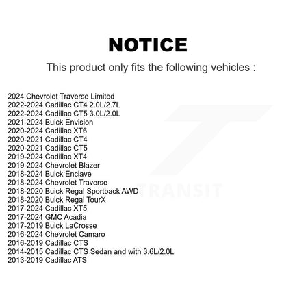 Rear Suspension Sway Bar Link Pair For Cadillac Chevrolet Buick XT5 Traverse GMC Acadia KTR-104288