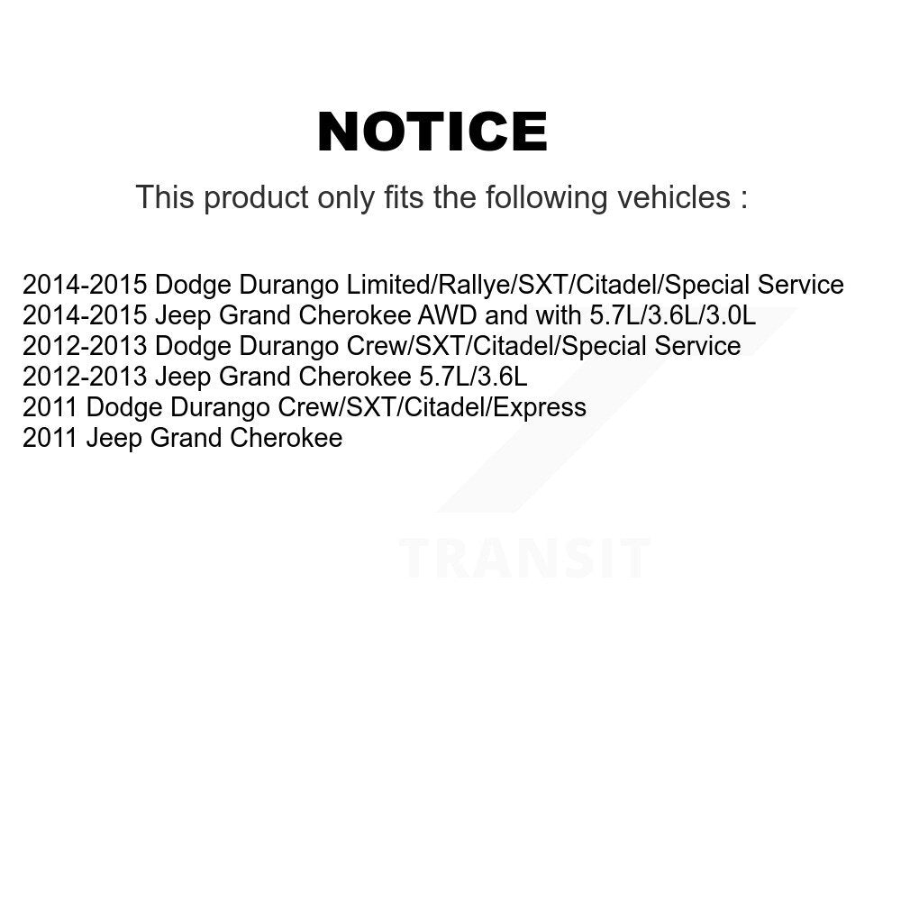 Front Suspension Control Arm & Ball Joint Link Kit For Jeep Grand Cherokee Dodge Durango KTR-104330