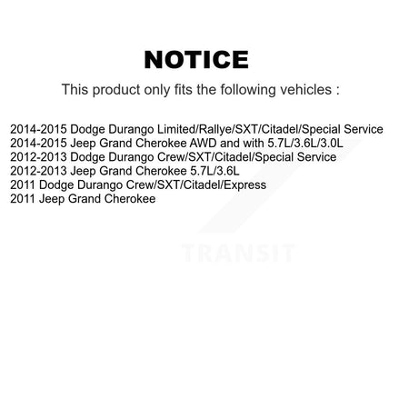 Front Suspension Control Arm & Ball Joint Link Kit For Jeep Grand Cherokee Dodge Durango KTR-104330