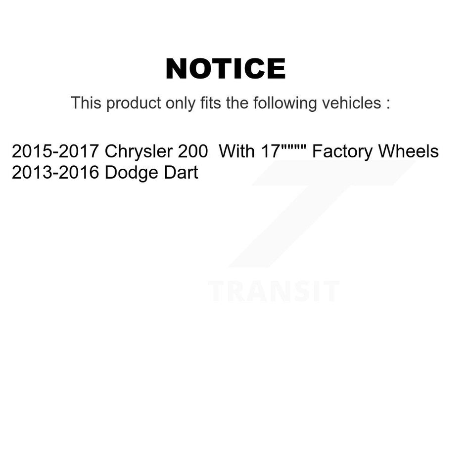 Front Suspension Control Arm Assembly And Tie Rod End Kit For Chrysler 200 Dodge Dart KTR-104348