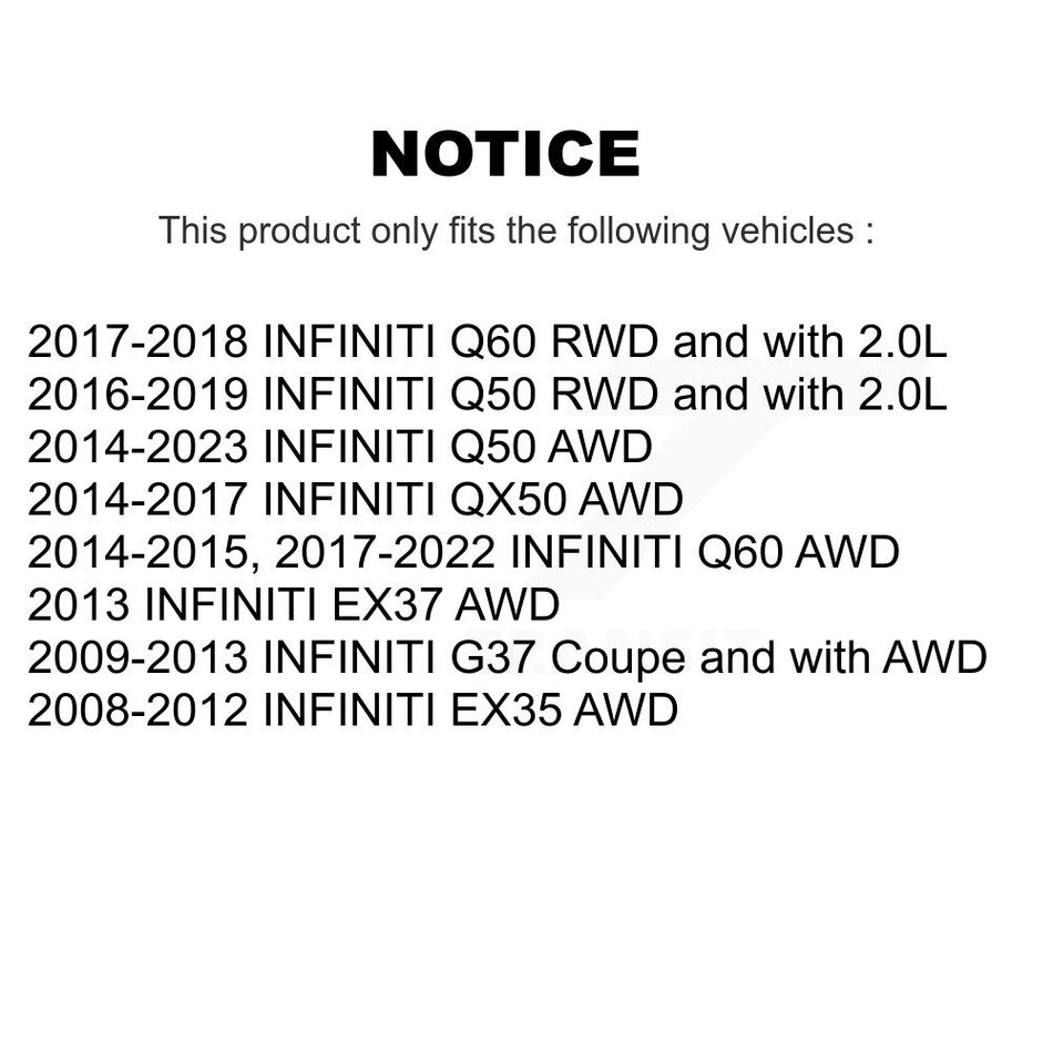 Front Suspension Control Arm Ball Joint Link Kit For INFINITI Q50 G37 QX50 EX35 Q60 EX37 KTR-104410