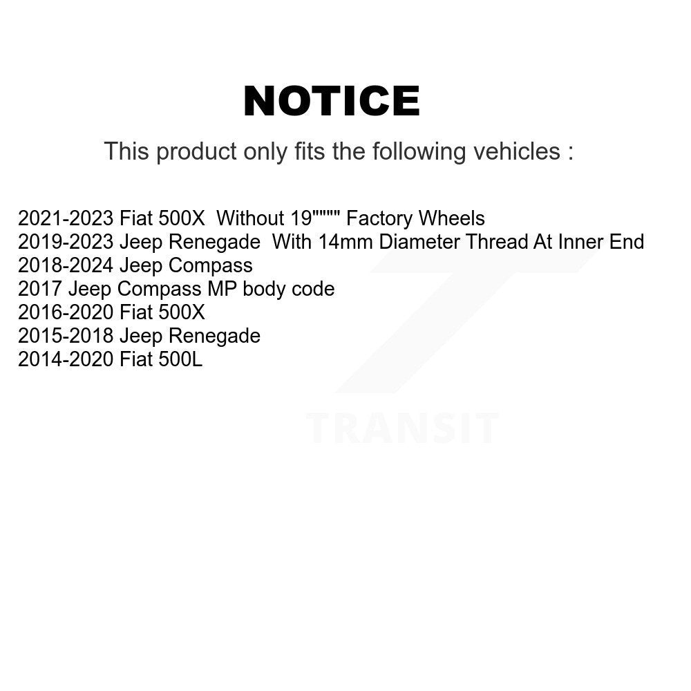 Front Outer Steering Tie Rod End Kit For Jeep Compass Renegade Fiat 500L 500X KTR-104421