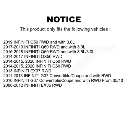 Front Control Arm & Ball Joint Tie Rod End Link Kit (8Pc) For INFINITI Q50 G37 QX50 EX35 KTR-104443