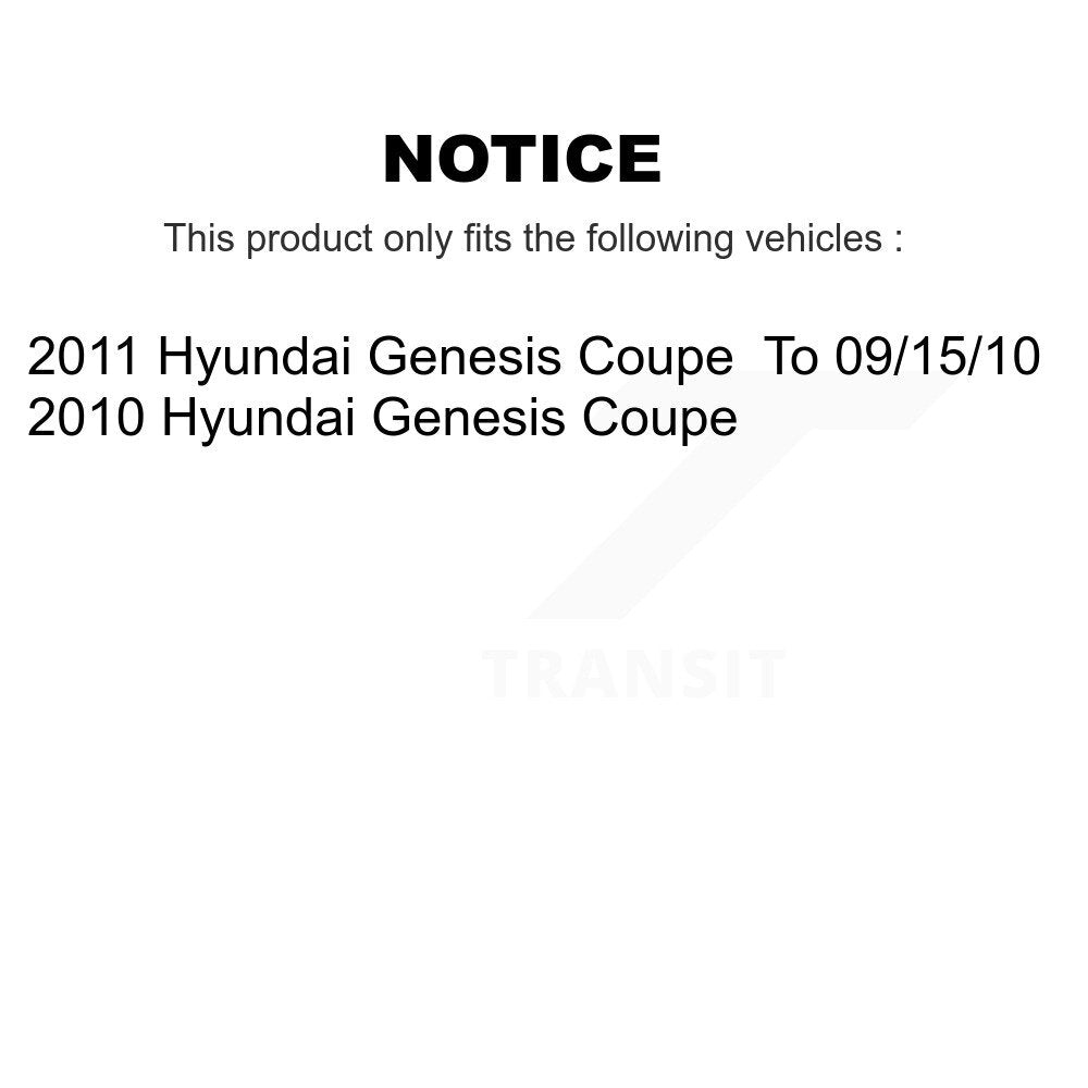 Front Control Arm And Ball Joint Tie Rod End Bar Link Kit (8Pc) For Hyundai Genesis Coupe KTR-104477