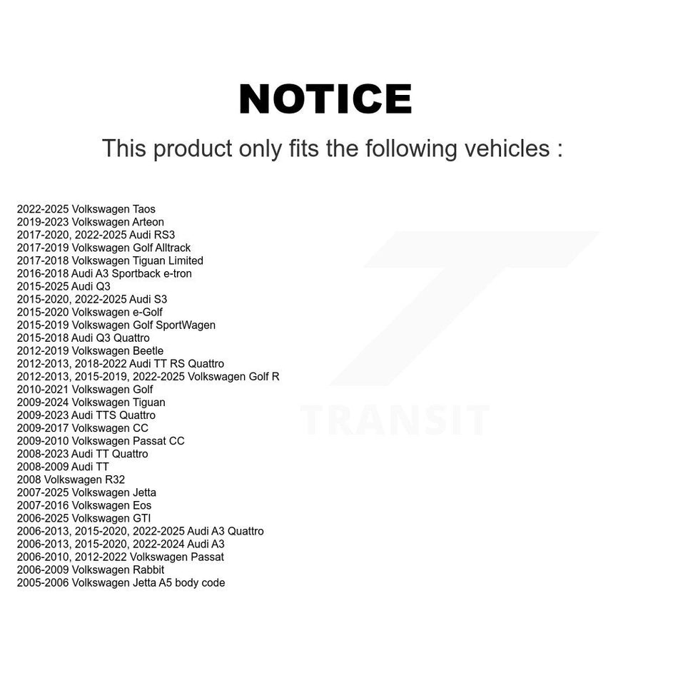 Front Lower Forward Suspension Control Arm Bushing Pair For Volkswagen Jetta Tiguan Golf KTR-104501