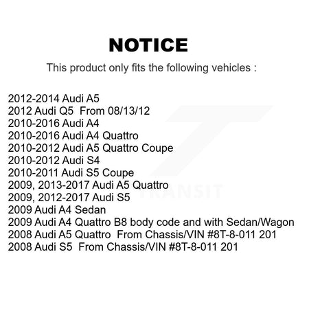 Front Control Arm & Ball Joint Tie Rod End Link Kit (8Pc) For Audi A4 Quattro A5 Q5 S5 S4 KTR-104552