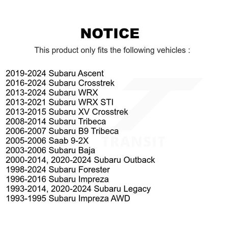 Front Outer Tie Rod End Pair For Subaru Forester Crosstrek Outback Impreza WRX Legacy XV KTR-104584