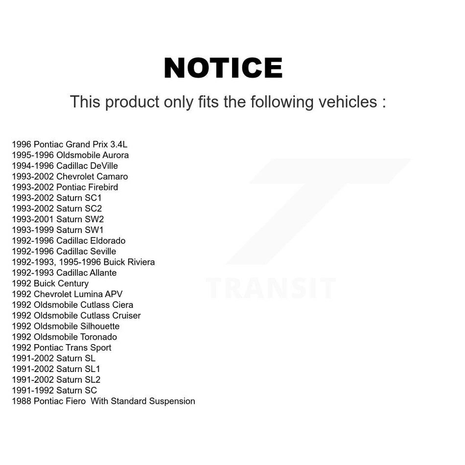 Front Outer Tie Rod End Pair For Chevrolet Camaro Pontiac Firebird Saturn SL1 Cadillac SL KTR-104599