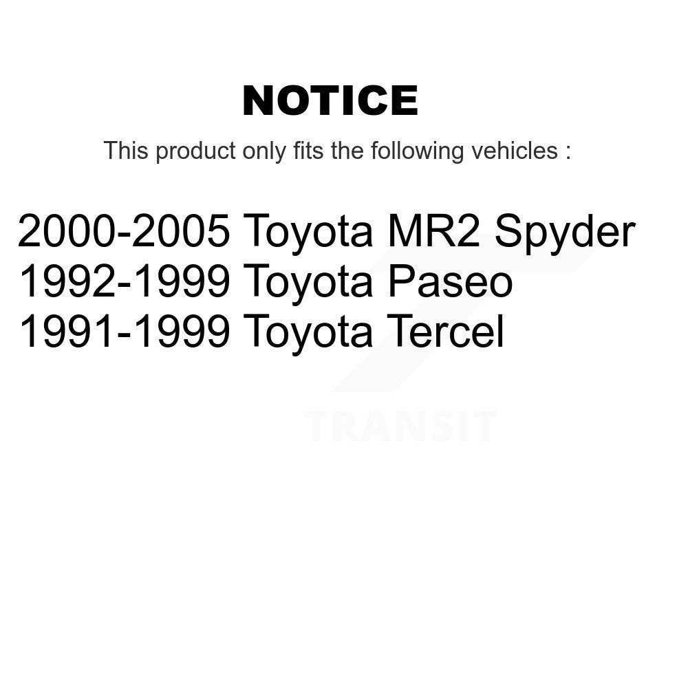 Front Outer Steering Tie Rod End Pair For Toyota Tercel MR2 Spyder Paseo KTR-104607