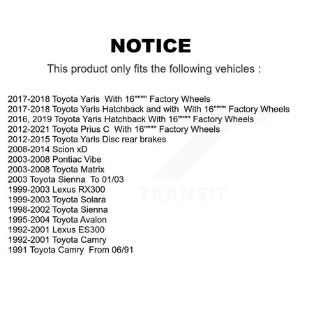 Front Outer Tie Rod End Pair For Toyota Matrix Yaris Pontiac Vibe Camry Prius C Sienna xD KTR-104617