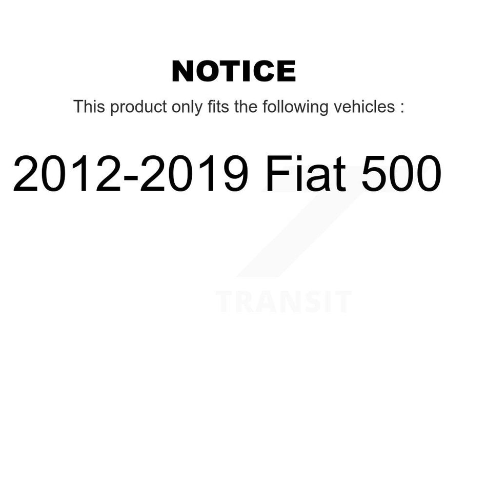 Front Outer Steering Tie Rod End Pair For 2012-2019 Fiat 500 KTR-104621