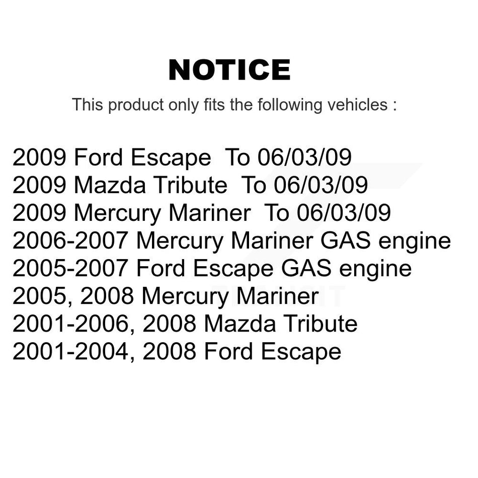 Front Outer Steering Tie Rod End Pair For Ford Escape Mazda Tribute Mercury Mariner KTR-104623