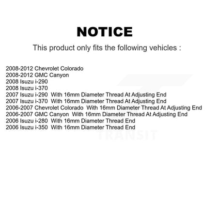 Front Outer Tie Rod End Pair For Chevrolet Colorado GMC Canyon Isuzu i-280 i-350 i-290 KTR-104653