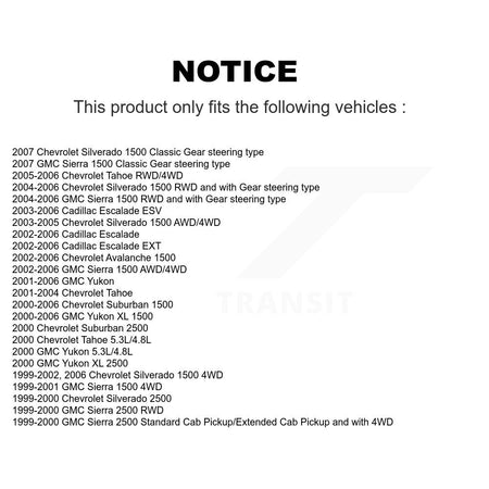 Front Outer Tie Rod End Pair For Chevrolet GMC Silverado 1500 Sierra Avalanche Yukon XL KTR-104659