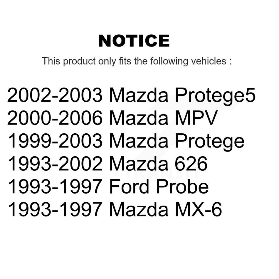 Front Outer Steering Tie Rod End Pair For Mazda Protege MPV Protege5 626 Ford Probe MX-6 KTR-104679