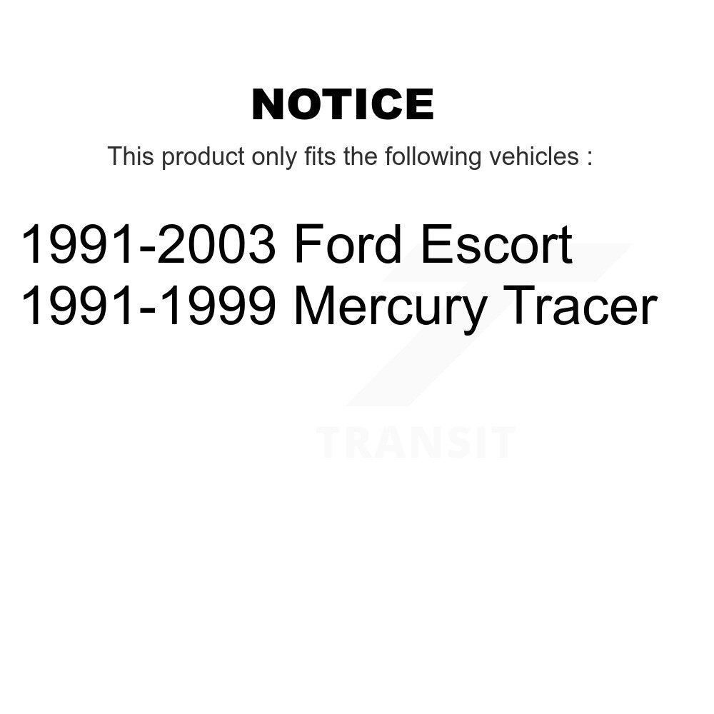 Front Outer Steering Tie Rod End Pair For Ford Escort Mercury Tracer KTR-104689