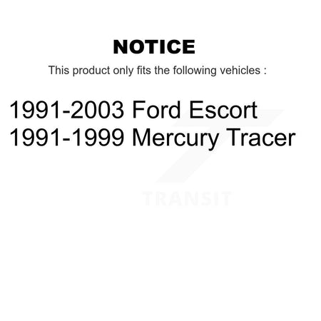 Front Outer Steering Tie Rod End Pair For Ford Escort Mercury Tracer KTR-104689