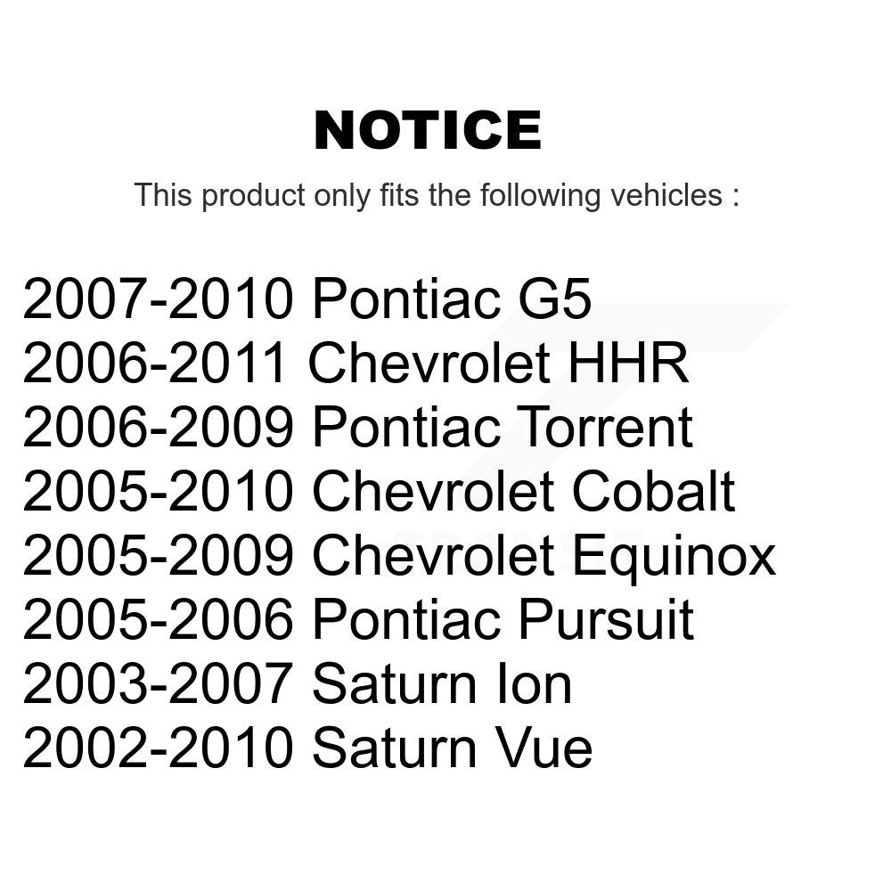 Front Outer Tie Rod End Pair For Chevrolet Cobalt Pontiac Saturn G5 Equinox Torrent Ion KTR-104692
