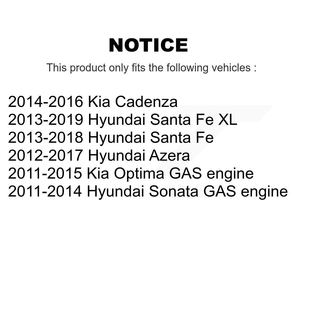 Front Inner Tie Rod End Pair For Hyundai Sonata Santa Fe Kia Optima XL Cadenza Azera KTR-104728