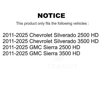 Front Inner Tie Rod End Pair For 2011-2025 GMC Chevrolet Sierra 2500 HD Silverado 3500 KTR-104747