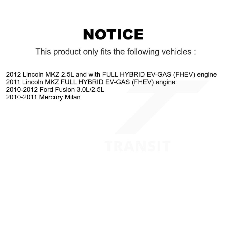 Front Inner Steering Tie Rod End Pair For Ford Fusion Lincoln MKZ Mercury Milan KTR-104766