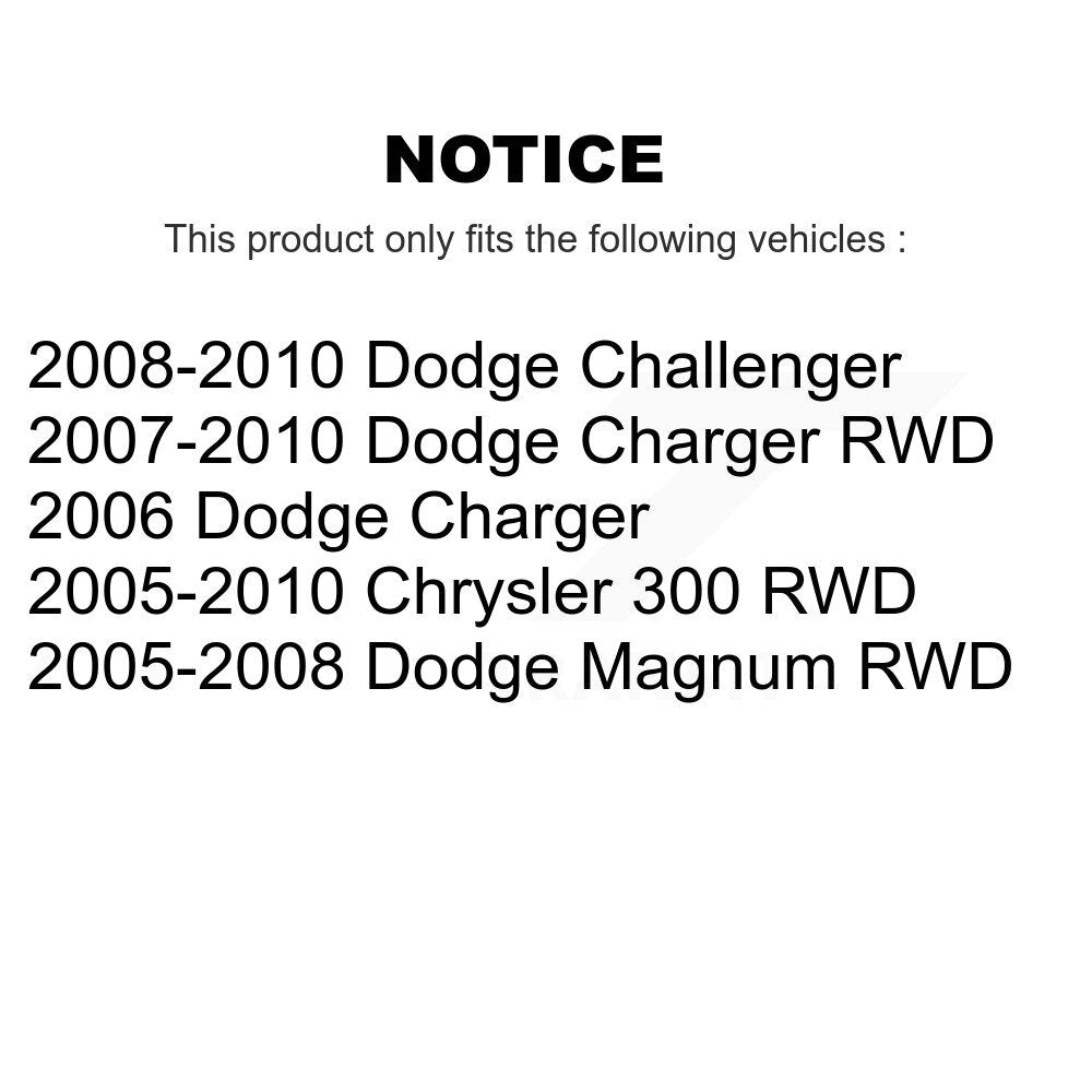 Front Inner Steering Tie Rod End Pair For Dodge Chrysler 300 Charger Challenger Magnum KTR-104785