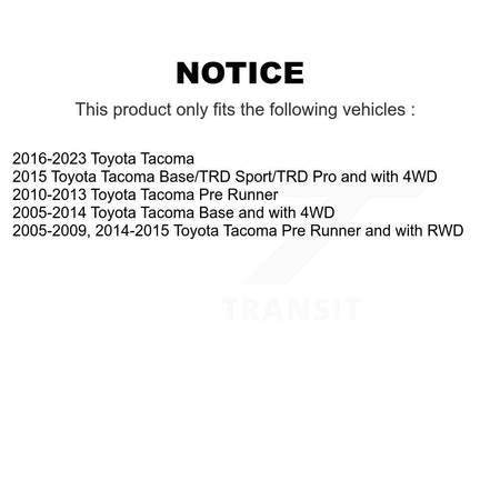 Front Inner Steering Tie Rod End Pair For Toyota Tacoma KTR-104787
