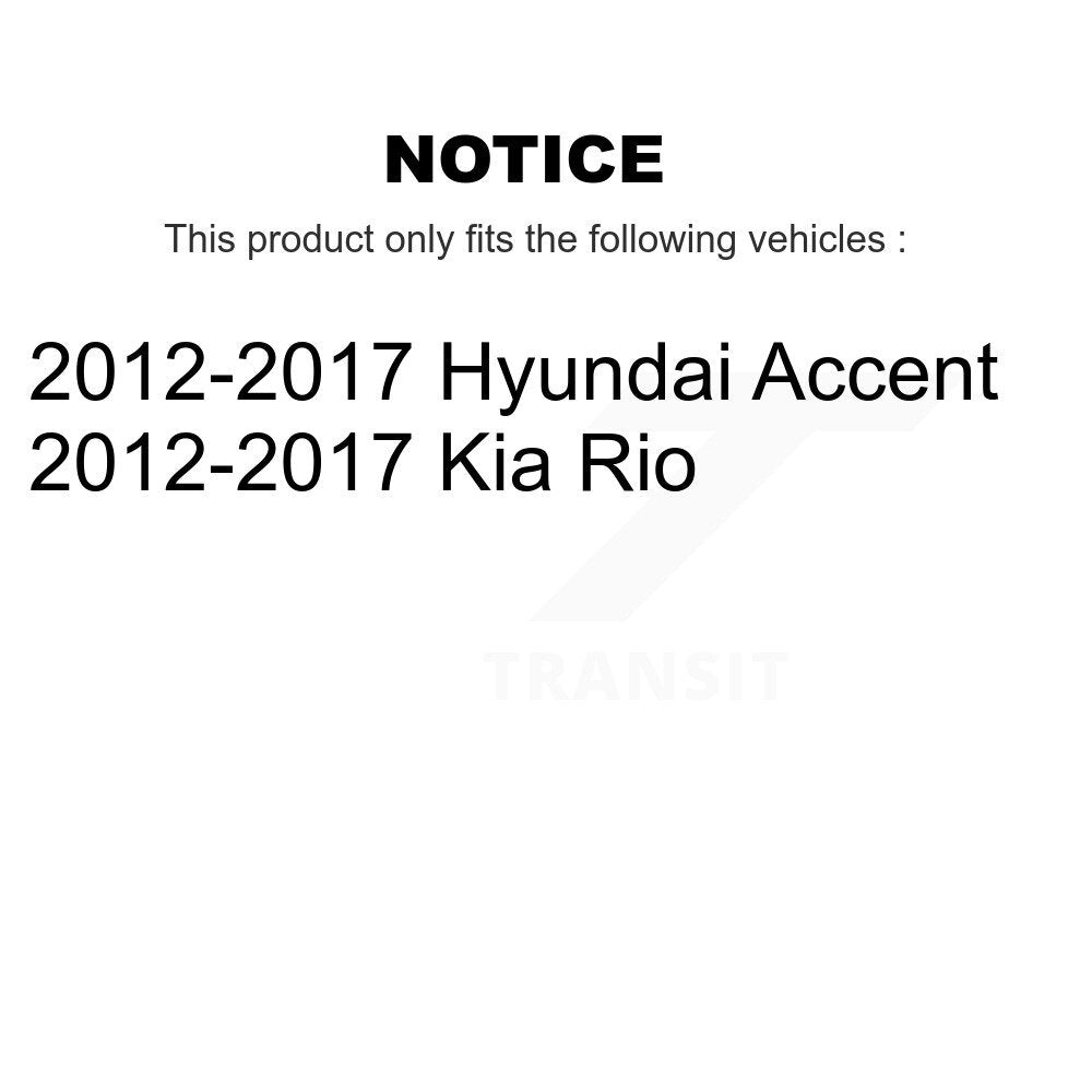 Front Inner Steering Tie Rod End Pair For 2012-2017 Hyundai Accent Kia Rio KTR-104793