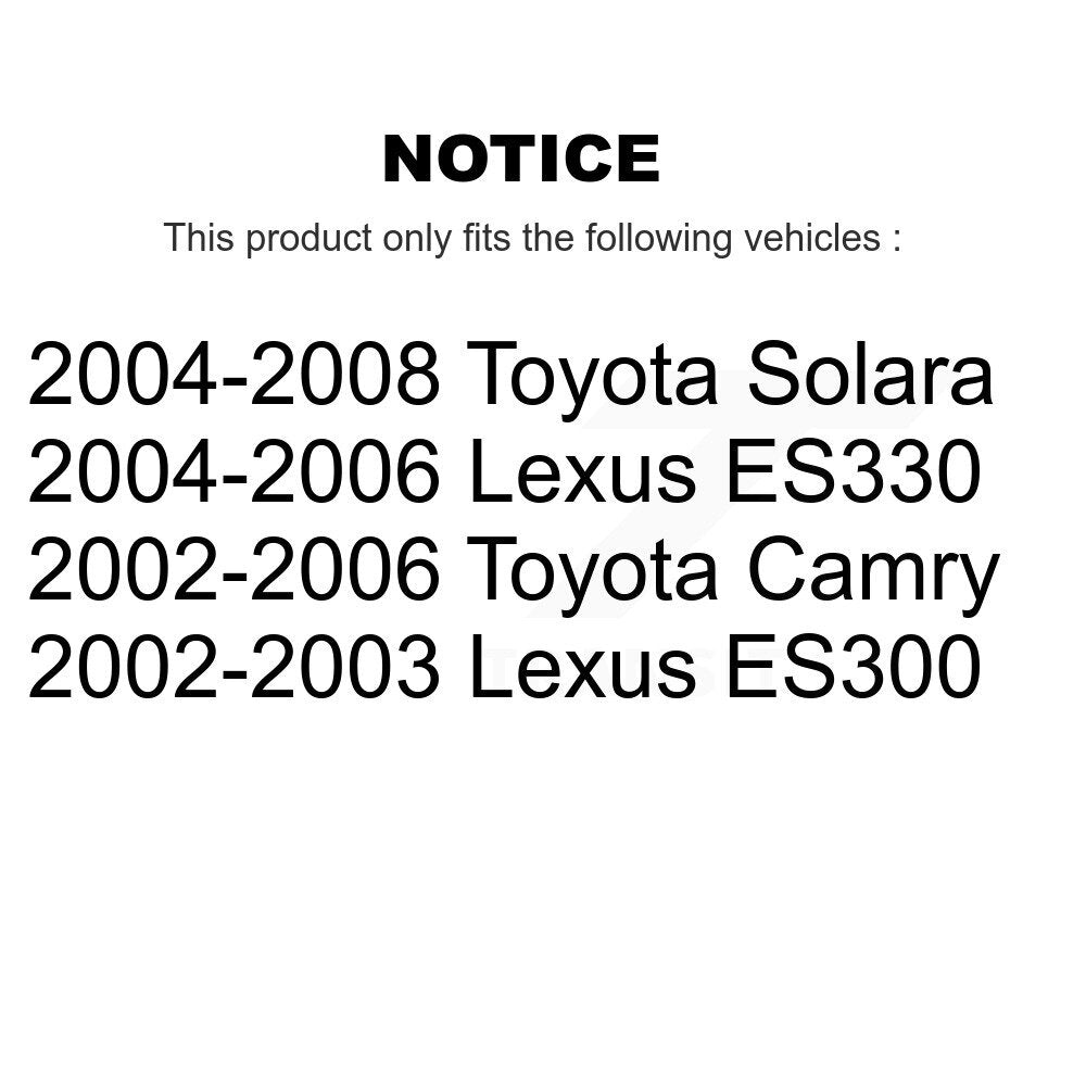 Front Inner Steering Tie Rod End Pair For Toyota Camry Lexus Solara ES330 ES300 KTR-104836