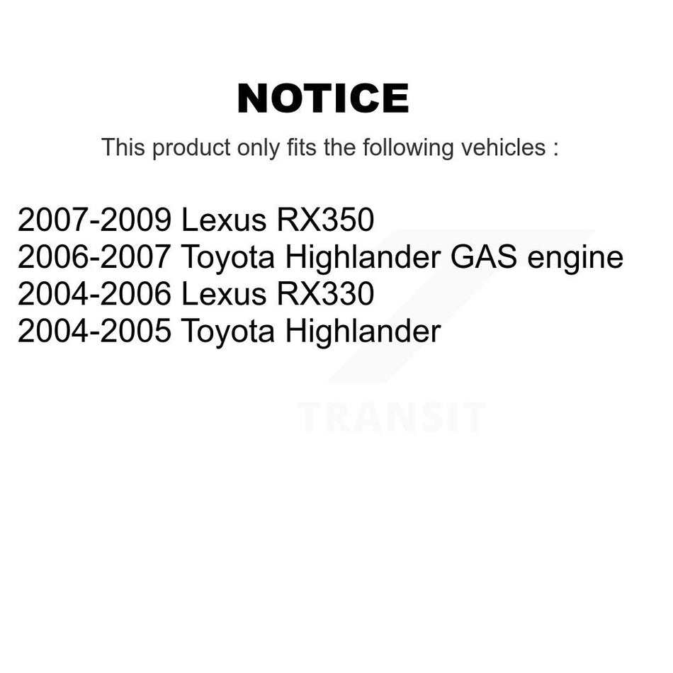 Front Inner Steering Tie Rod End Pair For Lexus RX350 Toyota Highlander RX330 KTR-104861