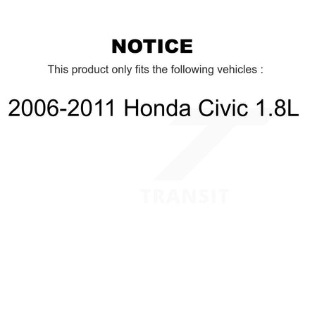 Front Inner Steering Tie Rod End Pair For 2006-2011 Honda Civic 1.8L KTR-104871