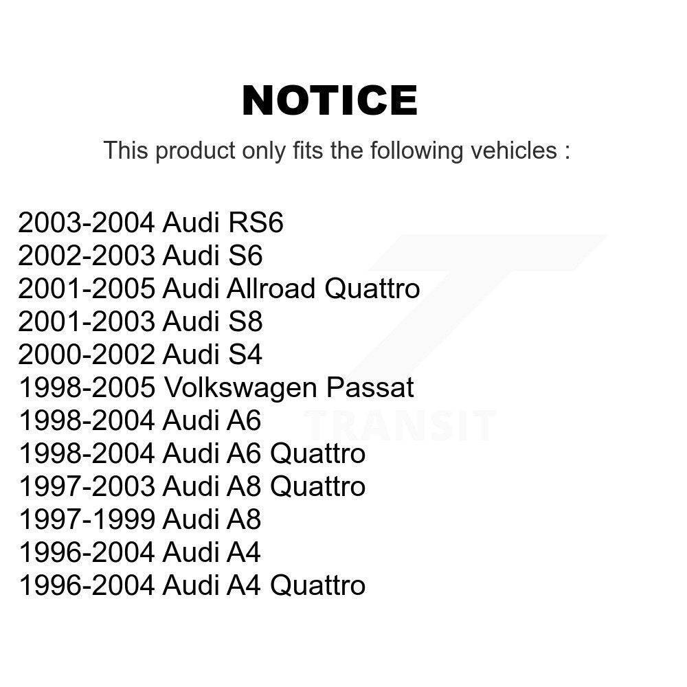 Front Inner Tie Rod End Pair For Audi Volkswagen Passat A4 Quattro A6 Allroad S4 A8 RS6 KTR-104875