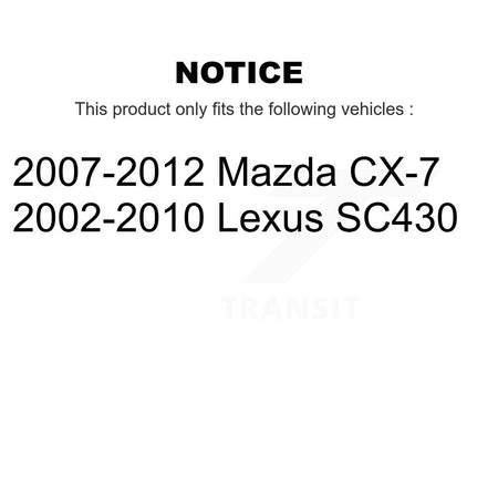 Front Inner Steering Tie Rod End Pair For Mazda CX-7 Lexus SC430 KTR-104880