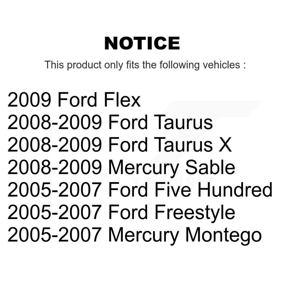 Front Inner Tie Rod End Pair For Ford Five Hundred Freestyle Flex Taurus X Mercury Sable KTR-104889