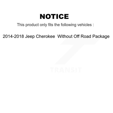 Front Inner Tie Rod End Pair For 2014-2018 Jeep Cherokee Without Off Road Package KTR-104891