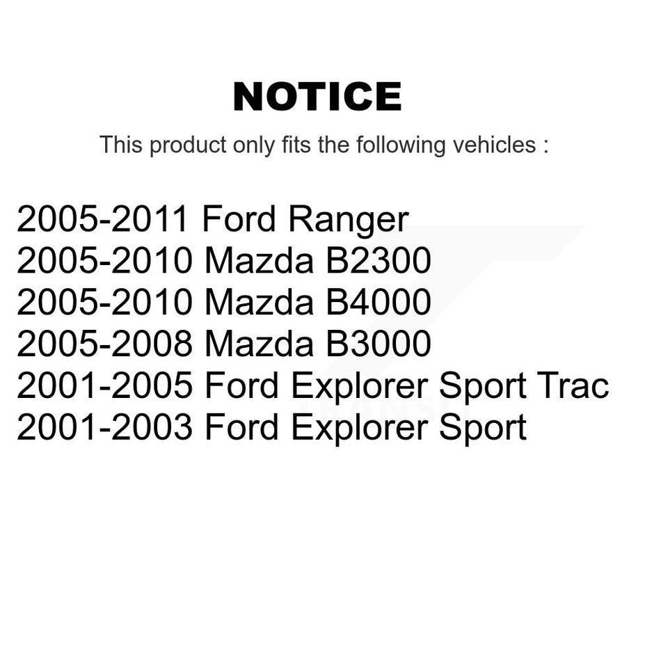 Front Inner Tie Rod End Pair For Ford Ranger Mazda Explorer Sport Trac B4000 B2300 B3000 KTR-104936
