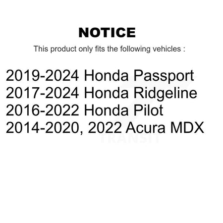 Front Inner Steering Tie Rod End Pair For Honda Pilot Acura MDX Ridgeline Passport KTR-104939