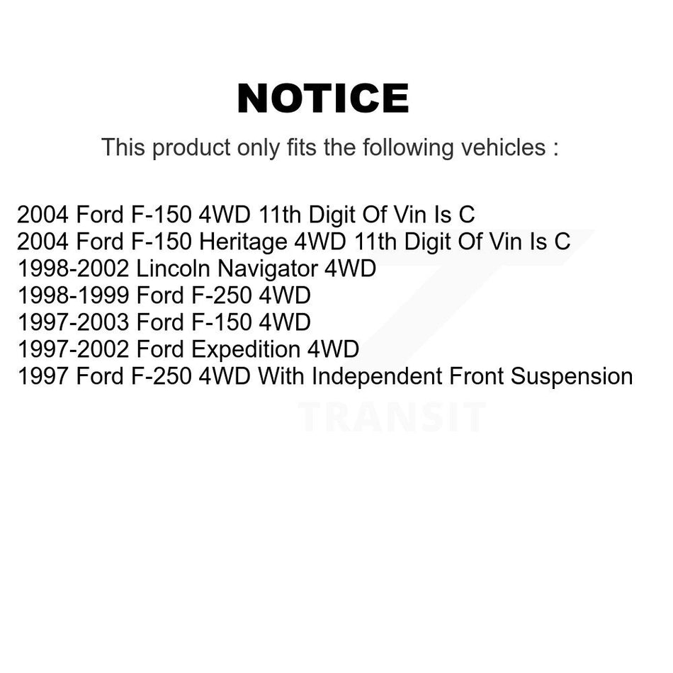 Front Inner Tie Rod End Kit For Ford F-150 Expedition F-250 Heritage Lincoln Navigator KTR-104950