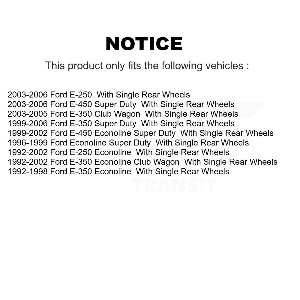Front Inner Tie Rod End Kit For Ford E-350 Super Duty Econoline E-250 Club Wagon E-450 KTR-104952