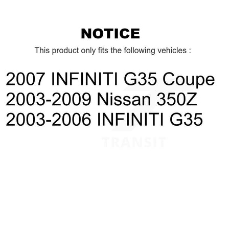 Front Outer & Inner Steering Tie Rod End Kit For INFINITI G35 Nissan 350Z KTR-104988