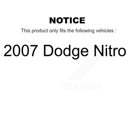 Front Outer & Inner Steering Tie Rod End Kit For 2007 Dodge Nitro KTR-105004